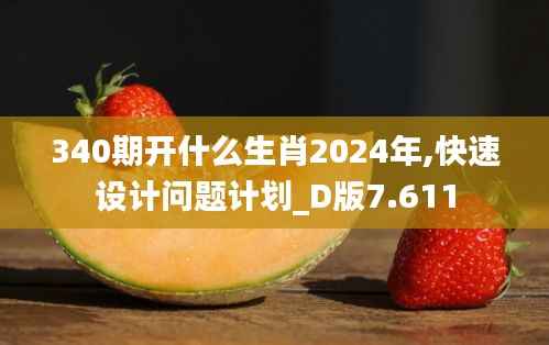 340期开什么生肖2024年,快速设计问题计划_D版7.611